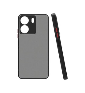 Coverzone Xiaomi Poco C65 ile uyumlu K?l?f Hux Kapak ??k ve Dekoratif Model Toz Kir ve Darbelere Kar?? Koruma Y�kseltilmi? Kenarlar ile Ekstra Koruma Siyah