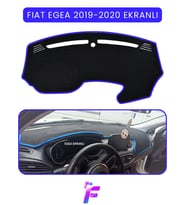 FIAT EGEA (2019-2020) EKRANLI Uyumlu Torpido Örtüsü Çatlama ve Isıya Karşı Tam Koruma TB23