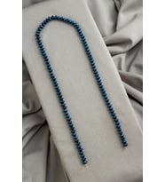 Hematit Doğal Taş Parlak Mavi Altıgen Kesim 5x4mm Dizi [AA]