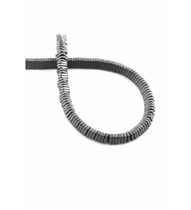 Hematit Doğal Taş Mat Gri Üçgen Rondela Kesim 6x1mm Dizi [AA]