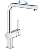 Grohe Eviye Bataryası Spiralli 2 Fonksiyonlu Minta Krom- 30274000 (Çok Renkli)