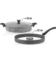 Ultra Klasik Balık Tenceresi 32 Cm & Pilav Tenceresi 26 Cm