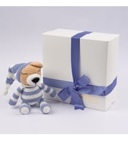 HelloBox Amigurumi Mavi Pijamalı Ayıcık Bebek Hediyesi