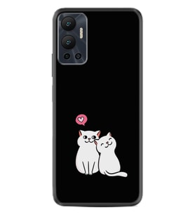 Infınix Hot 12 Kılıf Silikon Desen Özel Seri Love Cats 1690