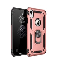 Apple iPhone XR Kılıf Sofya Yüzüklü Silikon Kapak - Rose