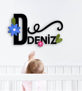 BK Gift Kişiye Özel İsimli Ahşap Duvar Yazısı-7