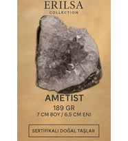 Sertifikalı Ametist Taşı Kütlesi 189 Gr – Ham Doğal Kristal Dekoratif Taş Stresi Azalt Huzur Ver (Mor)