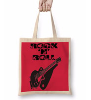 Rock Roll Müzik Bez Çanta Uzun Saplı