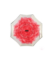 Şemsiye Kadın Pembe Çiçek Desenli Kullanışlı ve Şık Tasarım