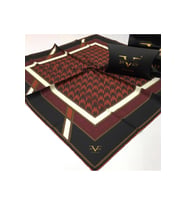 Kazayağı Desen Black Seri Twill Eşarp Eşarp Askısı ile Birlikte 90x90 cm Siyah G