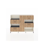 Arges Dolap 10 Raflı 9 Kapaklı 220x30x163 Aytaşı-Çam/Antrasit