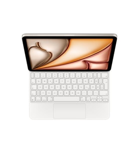 Apple 11 inç iPad Air (M2) için Magic Keyboard - Almanca - Beyaz MJQJ3TD/A