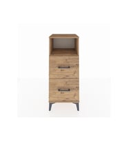 Hyperion Komodin Tek Raflı 2 Çekmeceli 44x44x106 Çam-Çam