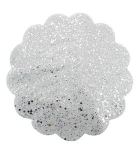 Kesilmiş Tül, 18 cm Metalik Parlak, 25 Adet - Gümüş