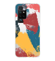 Redmi 10 2022 Uyumlu Kapak Brushstroke Tasarımlı Şeffaf Silikon Kılıf