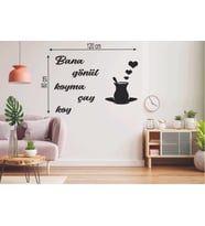 Leylaser  120*80 cm  Bana Gönül Koyma Çay Koy Ahşap Duvar Yazısı