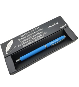 Signator® C584 Mavi Roller Kalem  İsme Özel Kalem  Hediyelik Kalem (Karışık)