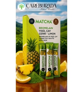 MATCHA YEŞİL ÇAY+CEHRİ+LİMON ANANAS AROMALI 20 Stick