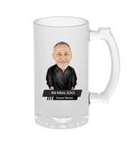 Karikatür Baskılı Orta Yaş Erkeğe Hediye Bira Bardağı