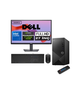 Dell Vostro 3030 mt Intel Core I7 12700 16GB Ddr5 1tb SSD 27" Fhd Windows 11 Home Quadro T1000-4GB Masaüstü Bilgisayar 27N3030I7T1000H08 + Zetta USB Bellek