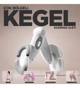 İç Bacak Egzersiz Aleti Thigh Master Kegel Cihazı Pelvik Taban Kas Aleti Kalça ve Kol Sıkılaştırıcı (Beyaz)