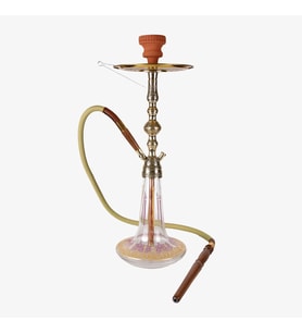 YT St Vidalı Yaldızlı Şişeli Kahveci hookah Takımı
