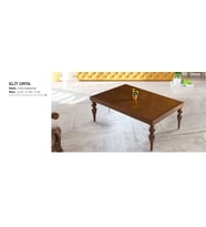 Orta sehpa Osm 11818 ELİT Model Kayın İnce Torna ayak Parlak Ceviz Tabla El Yapım (Ceviz Rengi)
