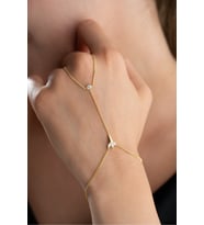 925 Ayar Gümüş Taşlı Çiçek Şahmeran (Gold)