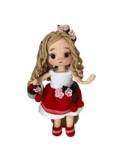 Sepetli Melisa Bebek Amigurumi Organik Oyuncak