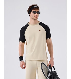 Ellesse 6SM5013-BG Erkek Tişört - Bej/Siyah