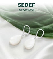 Luxtone Sertifikalı Sedef 925 Ayar Gümüş Küpe Kadın Takı LX0890KP