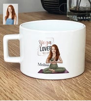 Kişiye Özel Karikatürlü Yoga Lover Motivasyon Lüks Fincan Doğum Günü Hediyesi