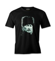 Atatürk - Portre  Mavi Siyah Erkek Tshirt