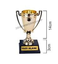 Kişiselleştirilebilir Şampiyon Ödül Kupası 1 Adet 17cm (Not Yazılabilir)