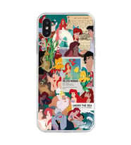 Iphone X ve XS Uyumlu Küçük Deniz Kızı Ariel Tasarımlı Şeffaf Telefon Kılıfı