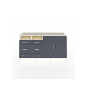 Kronos Konsol 4 Raflı 6 Çekmeceli 2 Kapaklı 176x59x99 Aytaşı-Antrasit