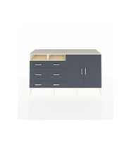Kronos Konsol 4 Raflı 6 Çekmeceli 2 Kapaklı 176x59x99 Aytaşı-Antrasit