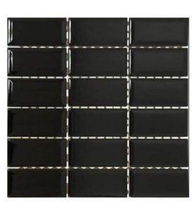 Vitra 5x10 Metro Tiles Mozaik Siyah Parlak Mozaik Duvar Karosu K52359380001VTE0