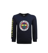 Fenerbahce Çocuk Marineblau Tribünü Pinsel detaylierte Herren Sweat (Lacivert)