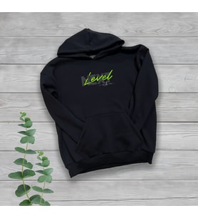 Next Level Göğüs Baskılı Unisex Oversize Siyah Sweatshirt