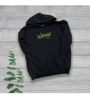 Next Level Göğüs Baskılı Unisex Oversize Siyah Sweatshirt