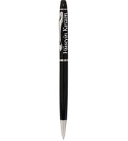 Kişiye Özel Siyah Metal Tükenmez Kalem - İsme Özel Kalem & Hediyelik Kalem / Touchpen Kalem Kişiye Özel