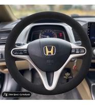 Honda Civic FD6 Direksiyon Kılıfı Alcantara Süet Monza Black Serisi Siyah 2006-2012