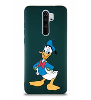 Xiaomi Redmi Note 8 Pro Soft Premier Kapak Donald Duck-C Tasarımlı Silikon Kılıf - Yeşil (Şeffaf)