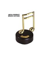 Altın Nota Figürlü Müzik Kutusu