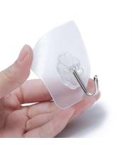 5'li Şeffaf Nano Yapışkanlı Kanca Güçlü Duvar Askısı Banyo Mutfak Kapı Askılık Seti 6 cm