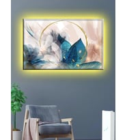 Led Işıklı Soyut Tablo