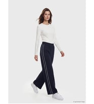 LCW Modest Lacivert Şeritli Soft Touch Kadın Eşofman Altı