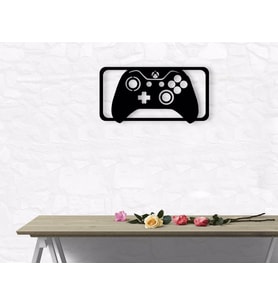 BK Home XBOX Ahşap Duvar Süsü (Siyah)
