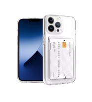 Apple İphone 15 Pro Kılıf Kart Şeffaf Silikon - Şeffaf